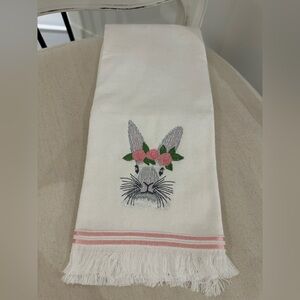 Embroidered Bunny Tea Towel NWT